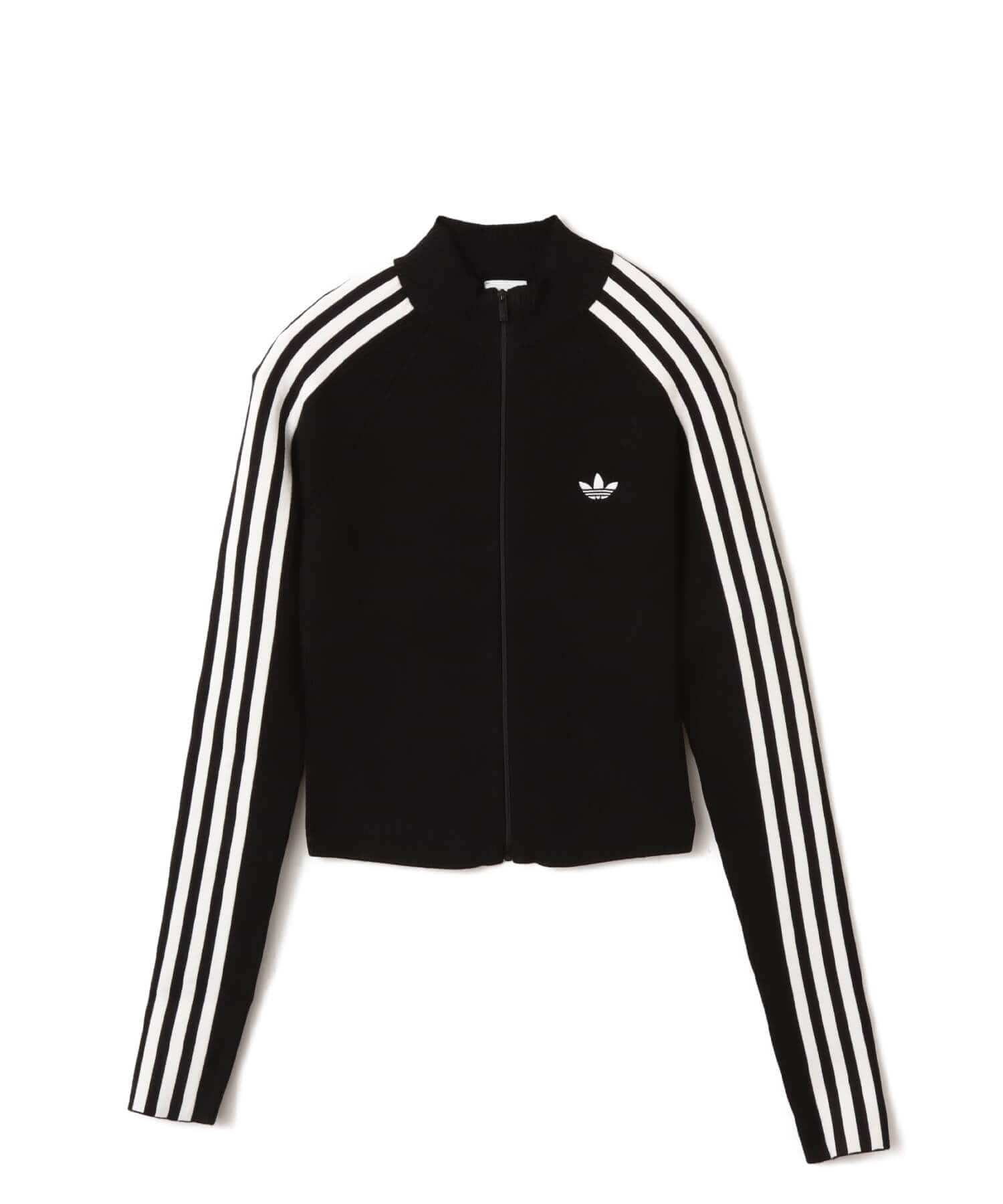 adidas ADICOLOR 3 STRIPES SLIM KNIT TRACK TOP ブラック（アディダス
