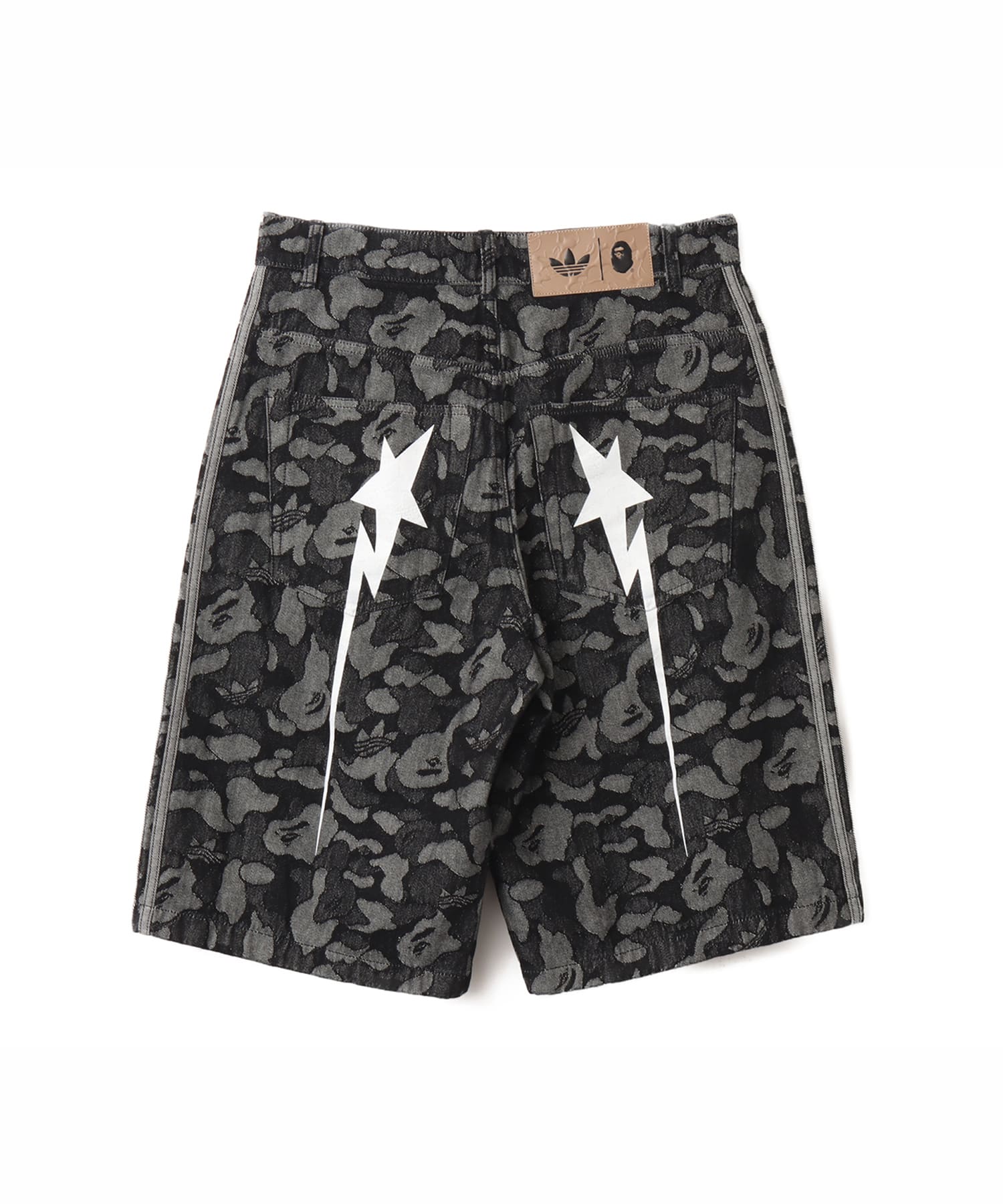 adidas SHARK DENIM JORTS BAPE ブラック（アディダス シャーク デニム