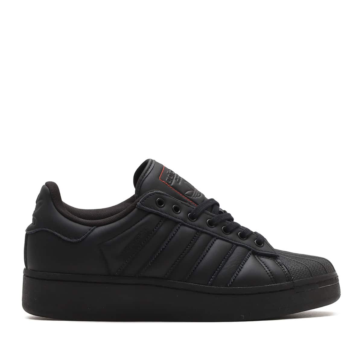 adidas SUPERSTAR XLG atmos COREBLACK/GOLDMETALLIC/RED（アディダス