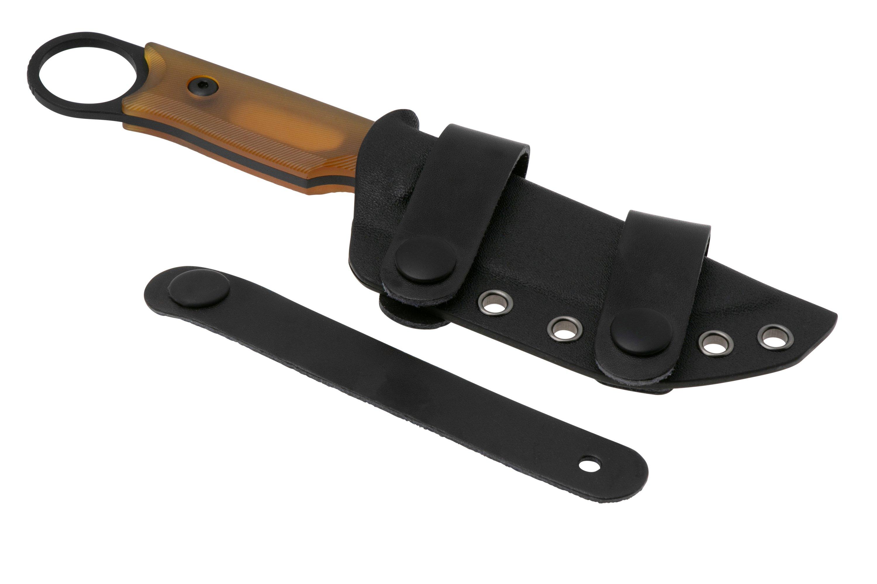 Kizer Cabox 1048A6, Black Nitro-V, PEI Handle fixed knife