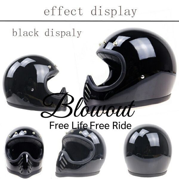 ビンテージ MOTO3 ヘルメット バイザー付き BELLタイプ カフェレーサー