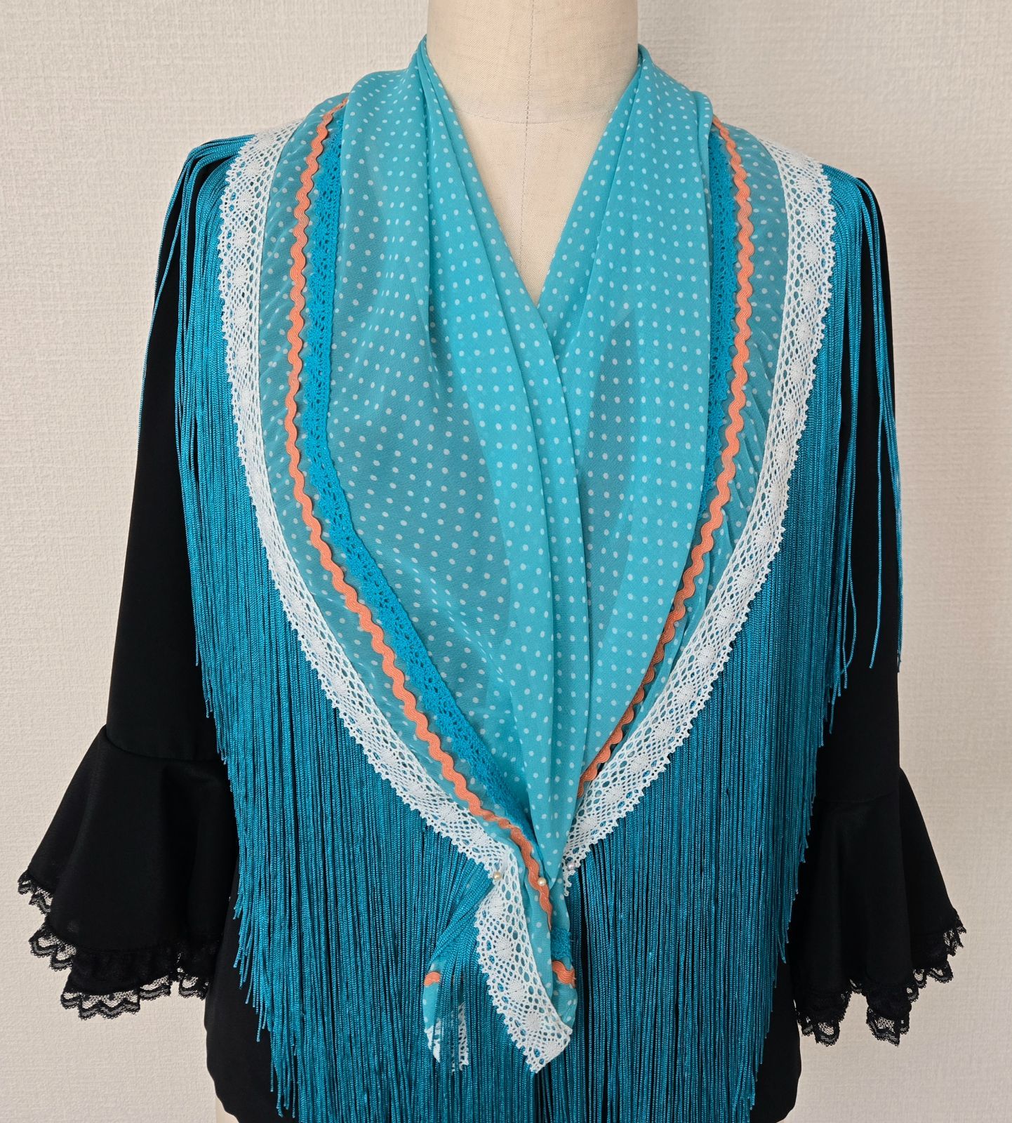 新品]シージョ フラメンコ衣装 フラメンコ 水色 - メルカリ