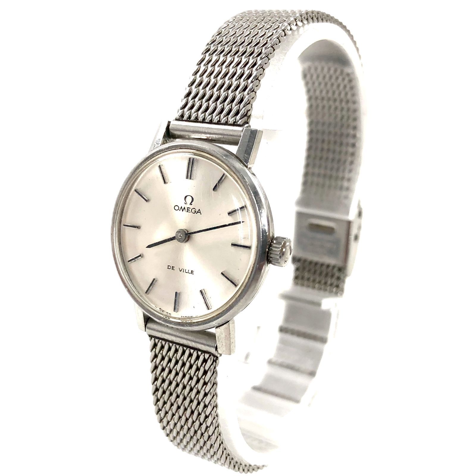 OMEGA オメガ DeVilla デヴィル 手巻き/SS シルバー文字盤 レディース