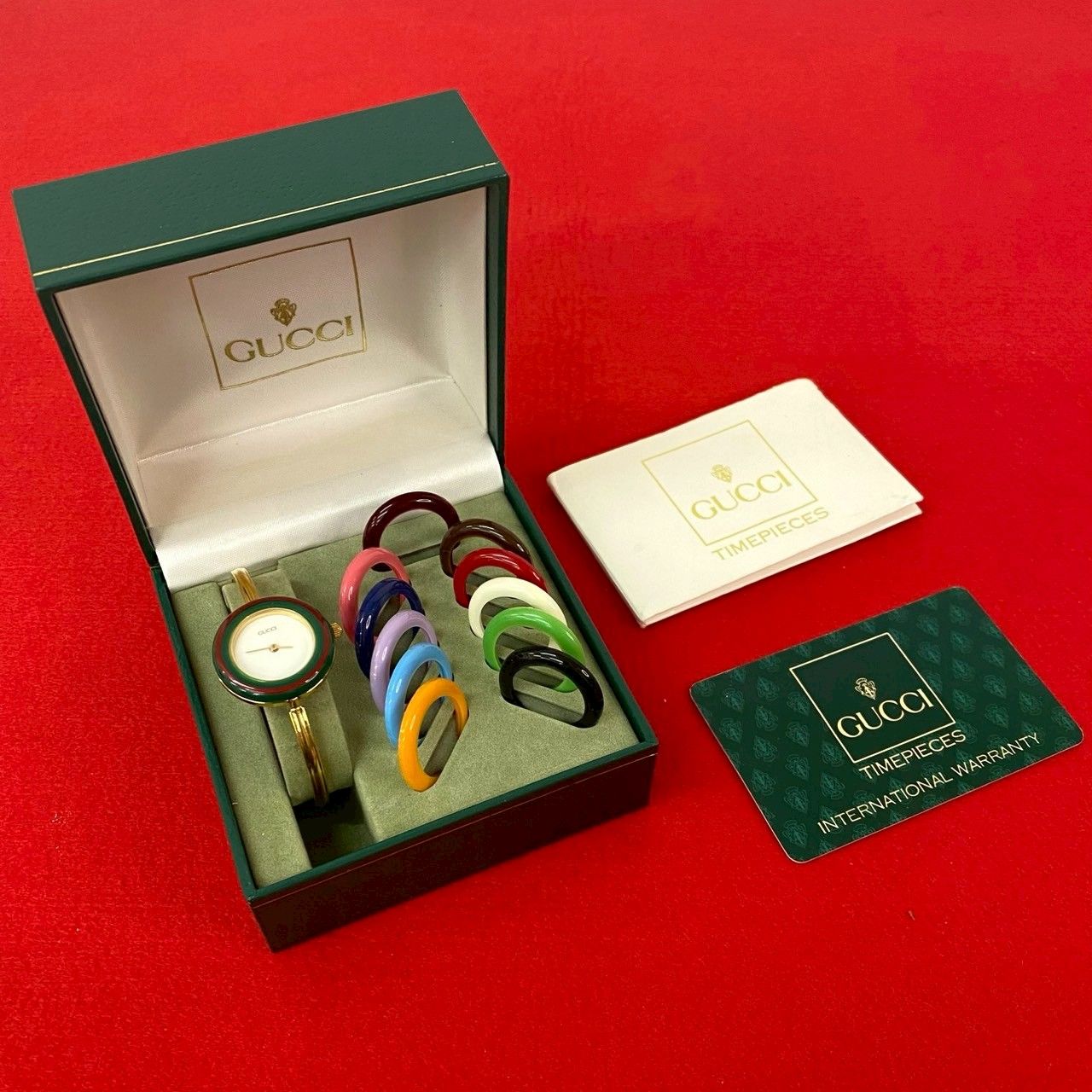 極 美品 稼働品 箱付き GUCCI グッチ ヴィンテージ チェンジベゼル