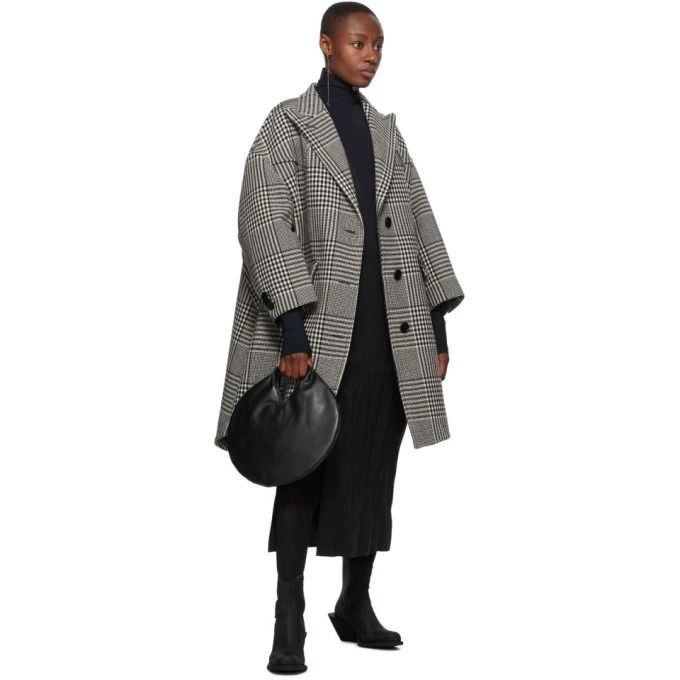 新品同様 MM6 Maison Margiela ウール グレンチェック柄 オーバー