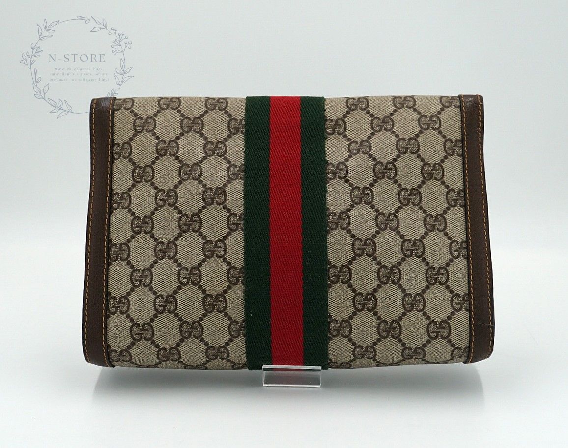 GUCCI オールドグッチ GGスプリーム シェリーライン クラッチバッグ