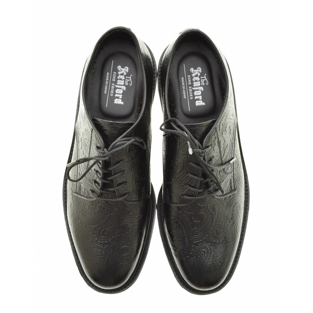 THEKENFORDFINESHOES】K030 CLASSIC PLAIN TOE / BLACK PAISLEY BLKK