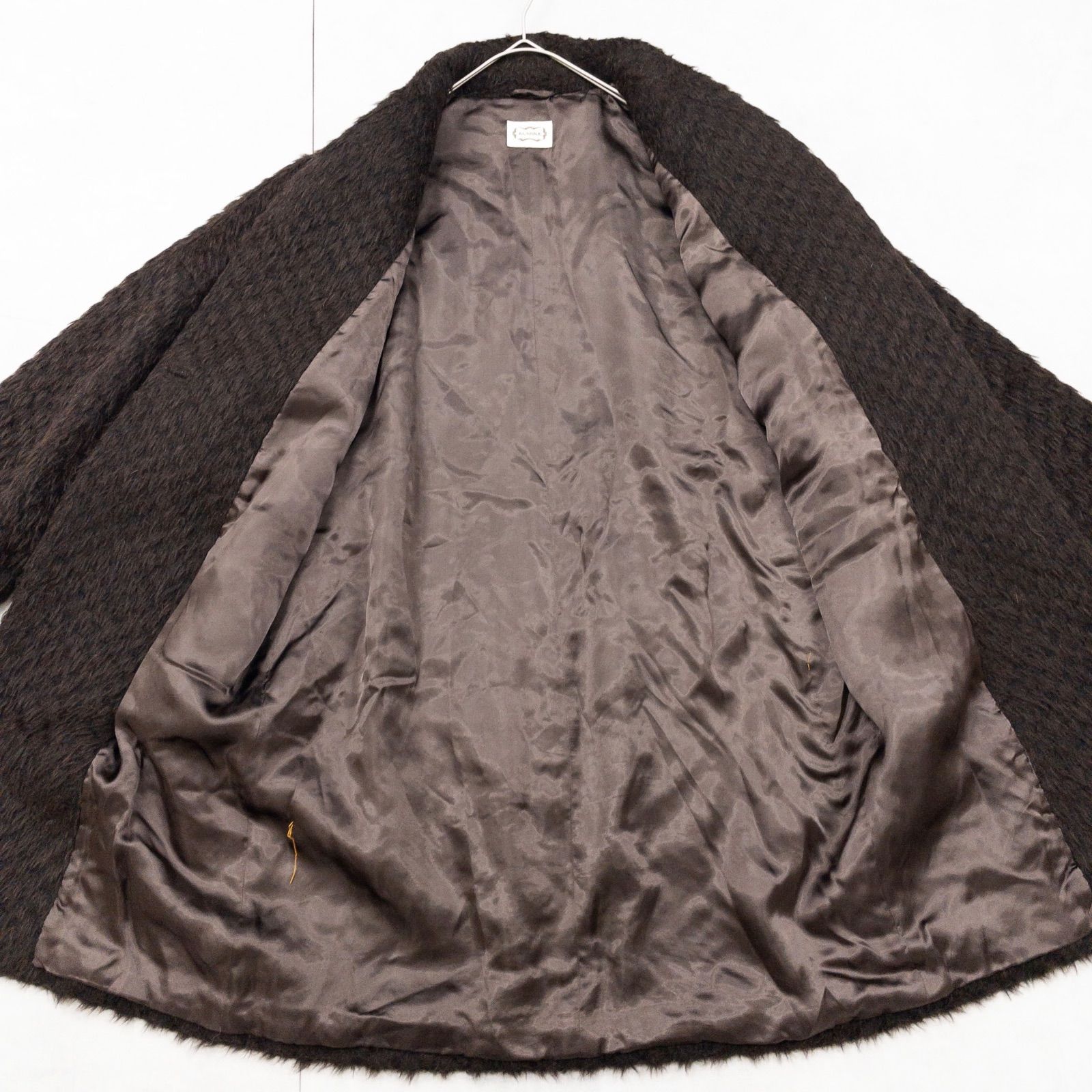 AGNONA アニオナ ロングコート シャギー アルパカ ウール ブラウン