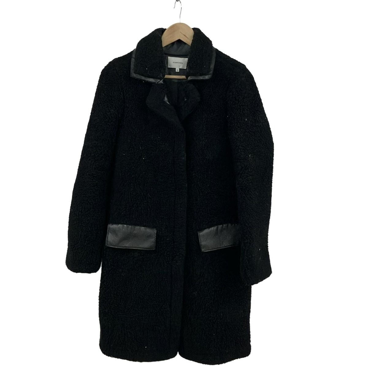 CARVEN(カルヴェン) コート サイズ34 S メンズ美品 - 黒 長袖/冬