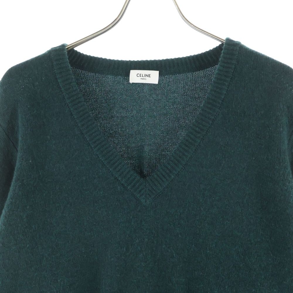 最終値下げ CELINE ダークグリーン カーキ ニットセーター S セリーヌ