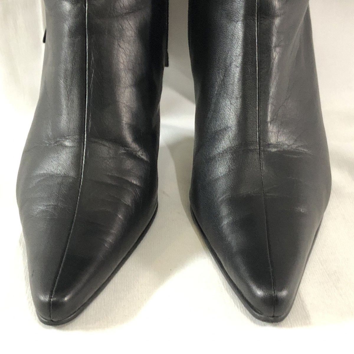 DIANA ダイアナ 本革 サイドジップ ロングブーツ 22cm 黒 美品 N1