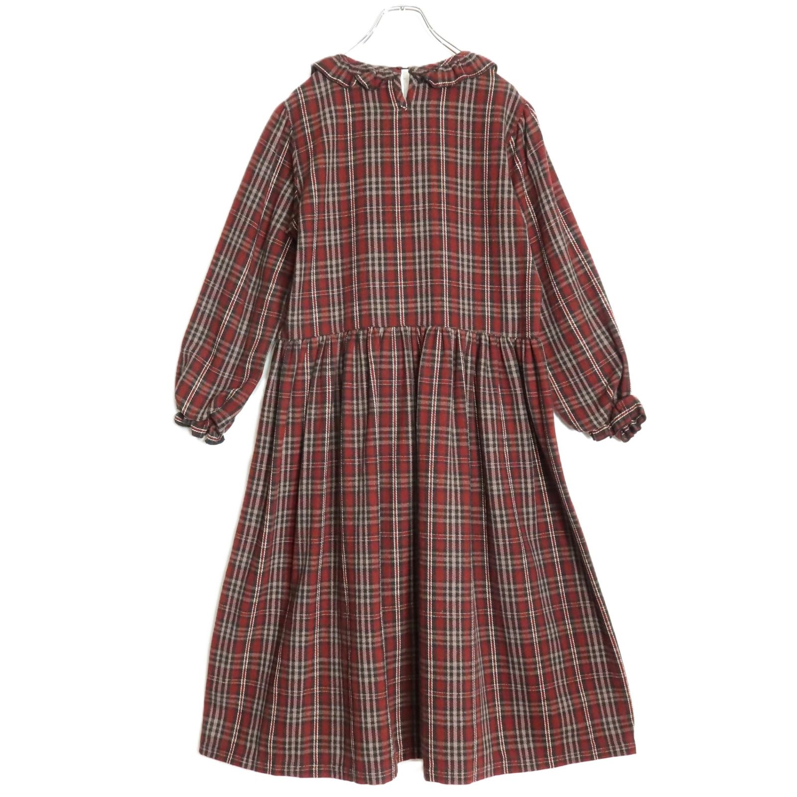 新品】 ピンクハウス☆ゆったりフォルム♪チェック柄ワンピース 赤系