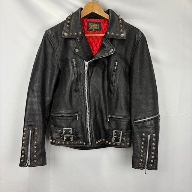 HORN WORKS ダブルライダース 鋲ジャン スタッズ レザージャケット