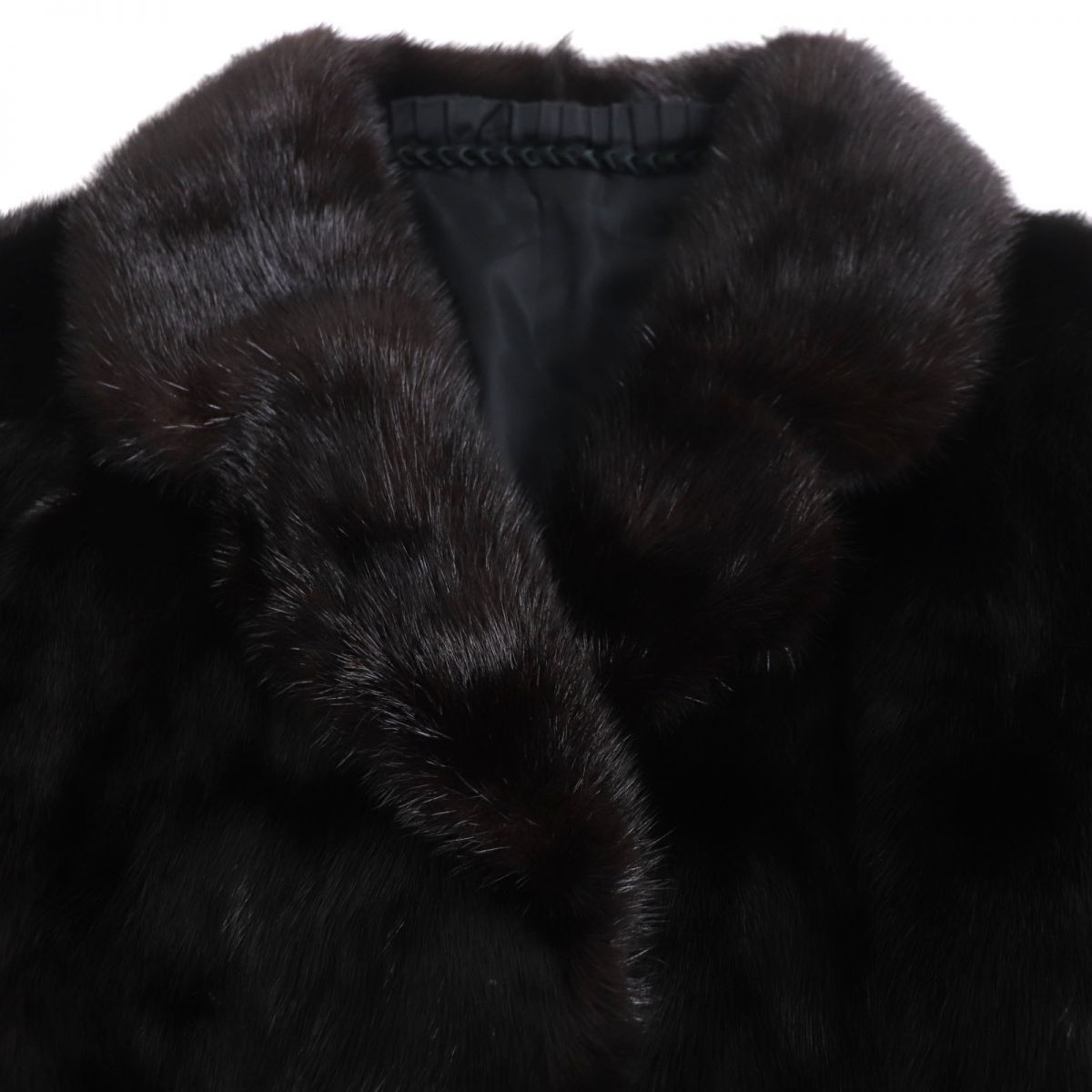 極美品◇ROTINY ロティニー MINK ミンク 本毛皮コート ダークブラウン