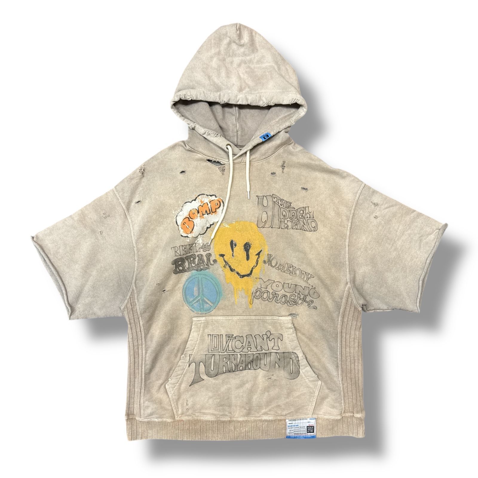 Maison Mihara Yasuhiro 23AW Vintage Like Short-Sleeve Hoodie