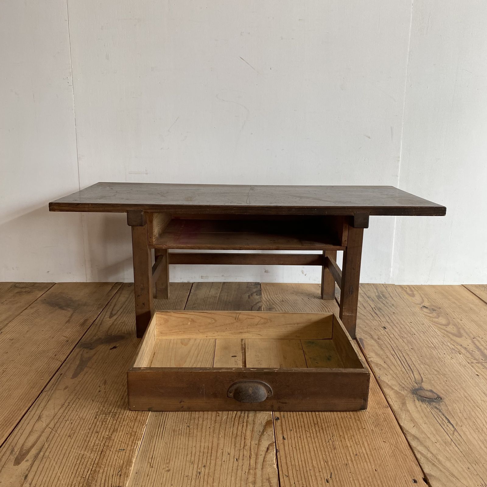 アンティーク ローテーブル 文机 展示台 レトロ 無垢材 y188 - メルカリ