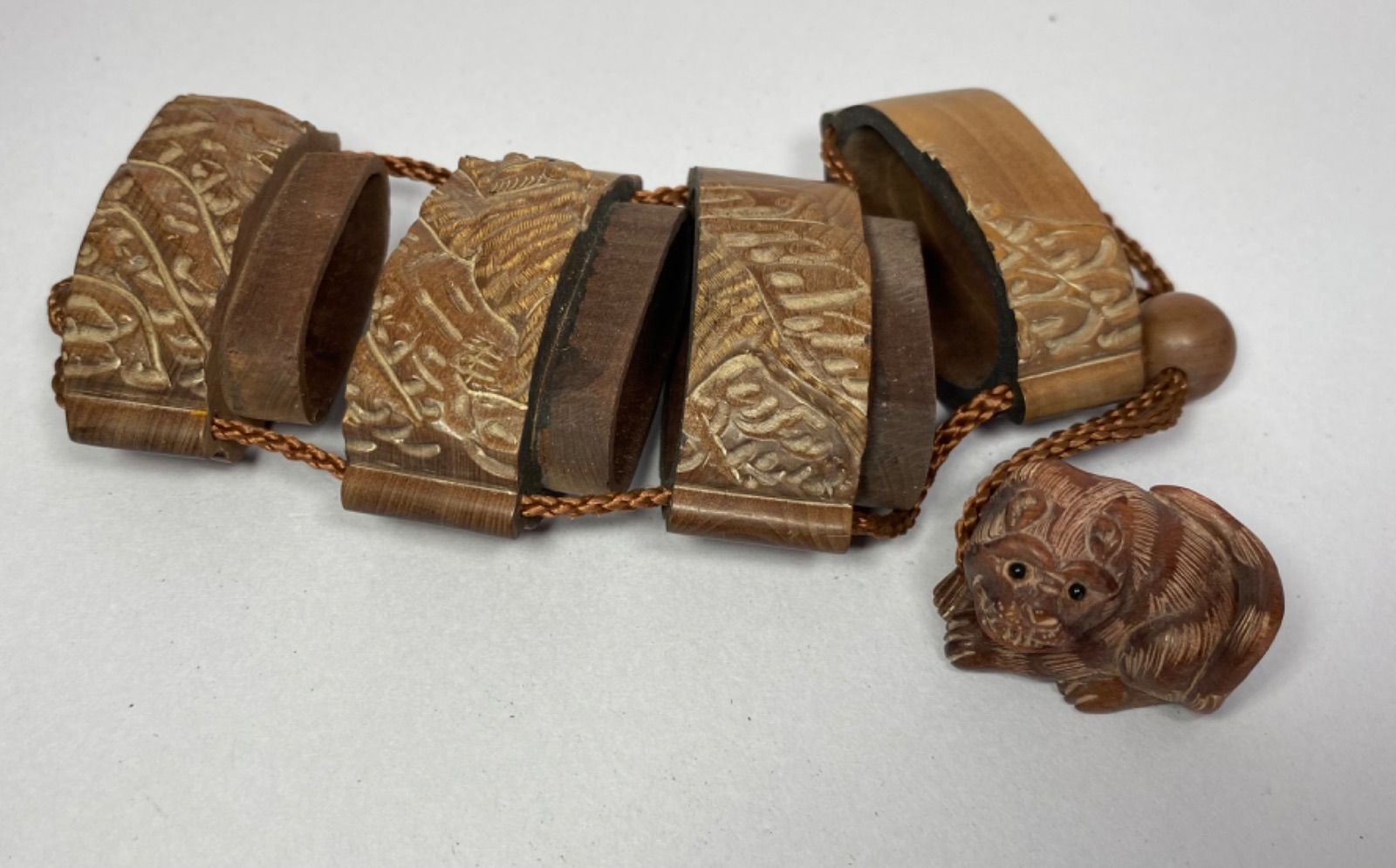 印籠 柘植 十二支虎 黄楊繊細彫刻 木製 - メルカリ