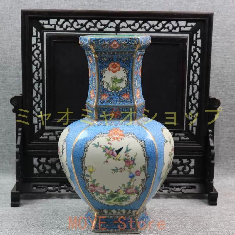 青花釉下彩麒麟花将軍缶 景徳鎮 陶磁器 装飾品 現代工芸品 美術品 置物