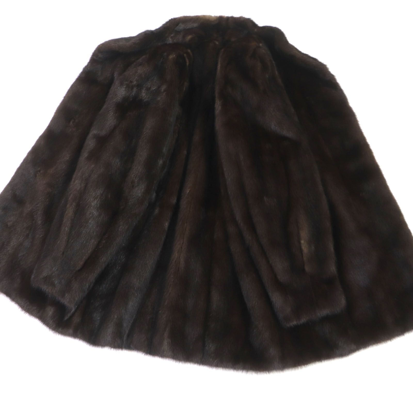 極美品☆MINK ミンク 本毛皮コート ブラウン 13 毛質艶やか・
