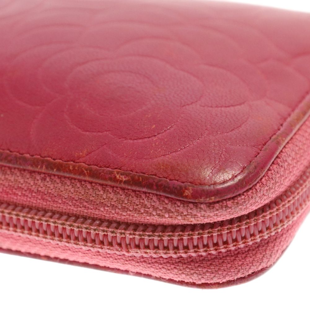 CHANEL (シャネル) ココマーク カメリア ラウンドファスナー ジップ