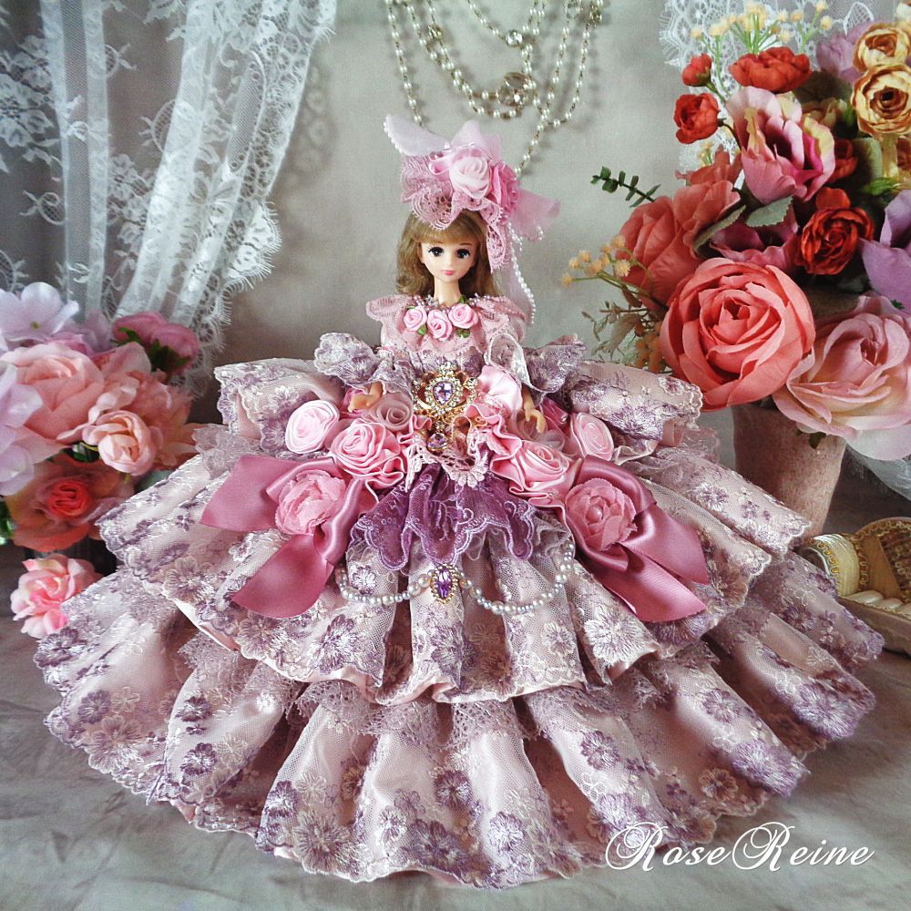 XmasSale】アンネローゼ王妃 クラシカルモーブピンクの可憐で豪華な最