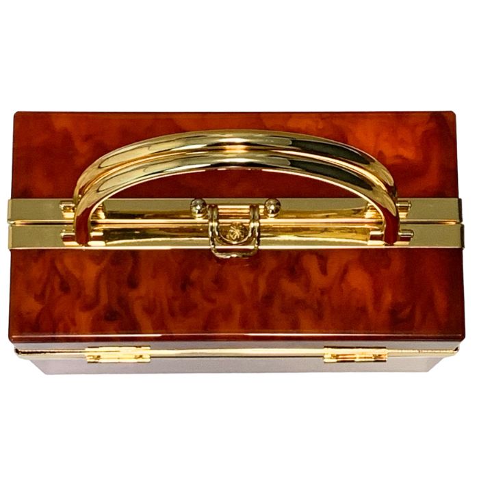 極美品】ボルサソベラナ バニティバッグ ハンドバッグ Red×Gold - メルカリ