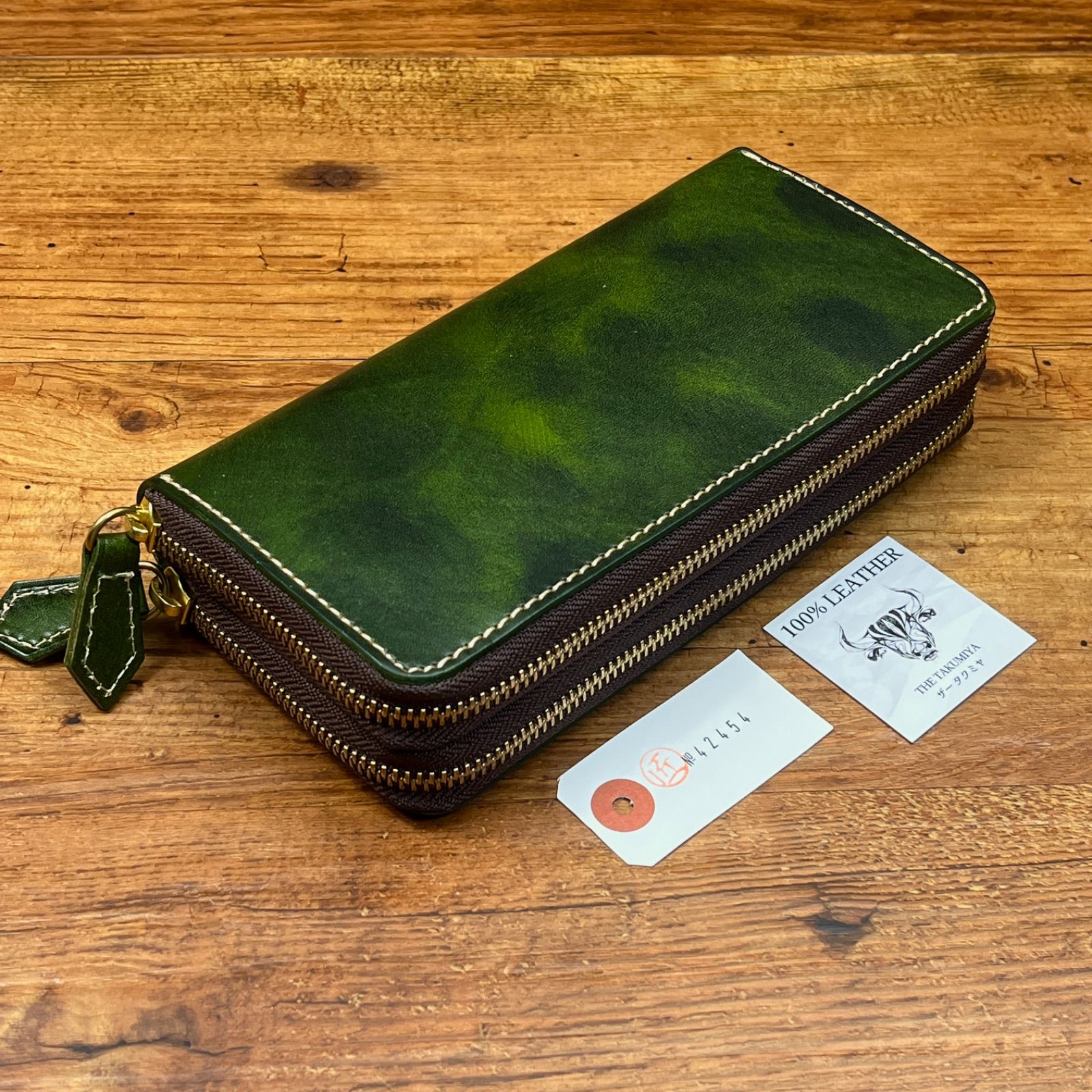 イタリアンレザー メンズ 財布 長財布 ダブルファスナー ダブルジップ