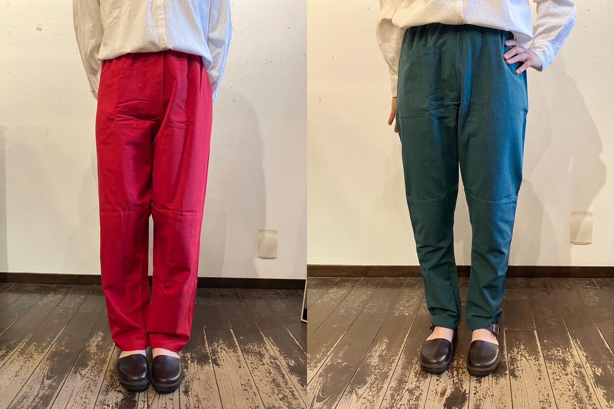 新作岡山デニムモンペヘリンボーンhandmadeLゆったりインディゴうなぎ