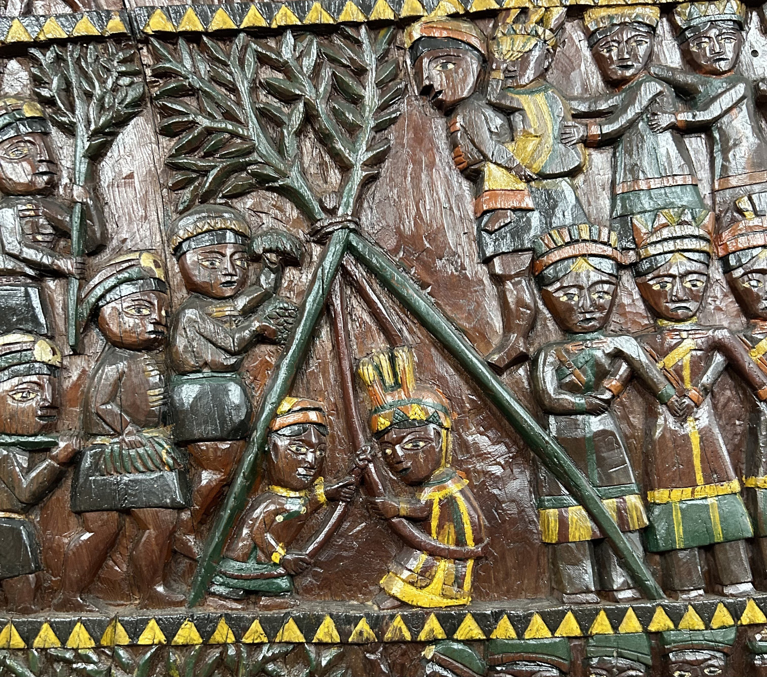 台湾先住民 パイワン族 拓本 石刻 男神B 台湾先住民 パイワン族 拓本