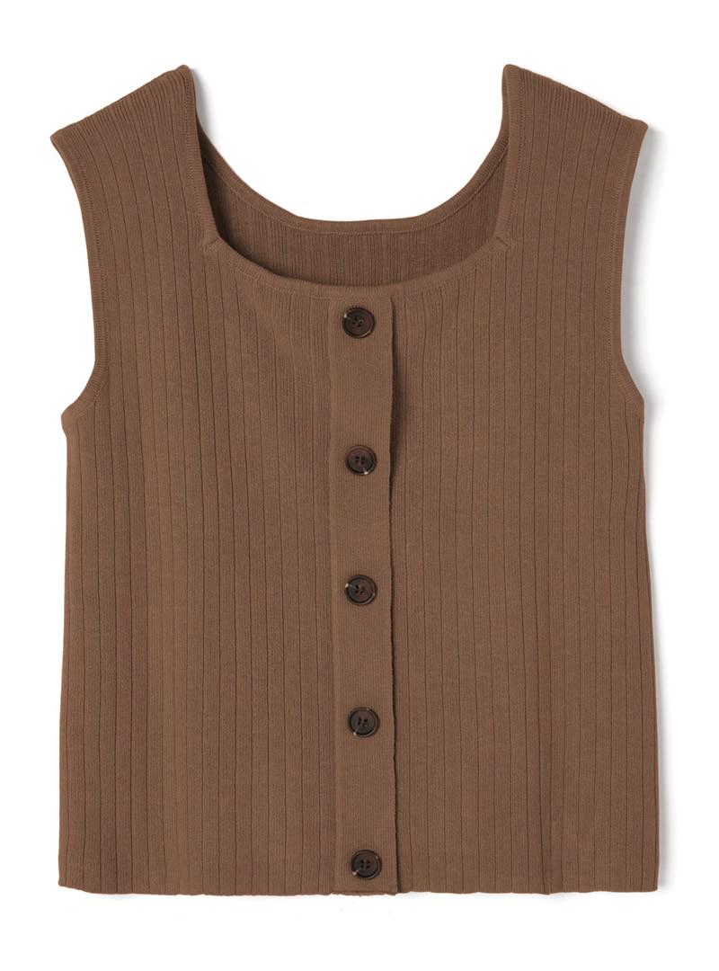 アンドマリーAlicia ribbon knit topリブタンクトップ アンドマリー