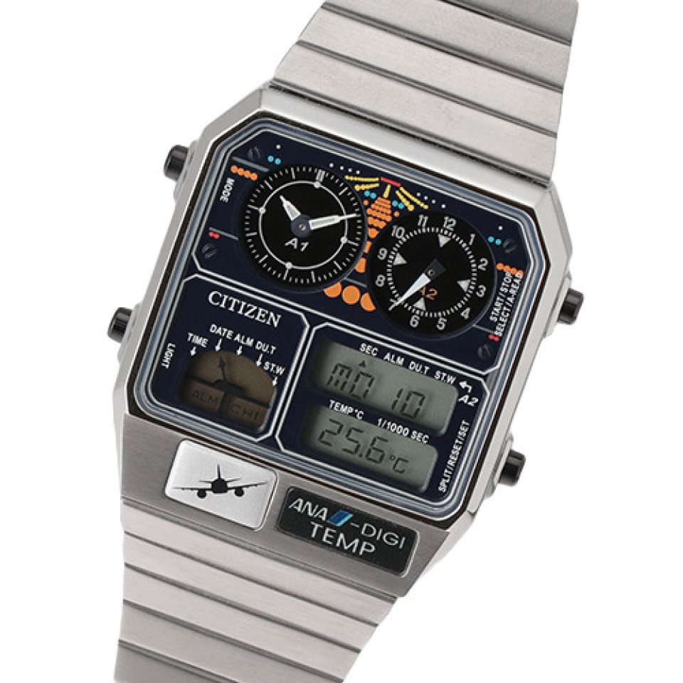 シチズンとANAのコラボ ウォッチ「CITIZEN ANA DIGI TEMP コックピット