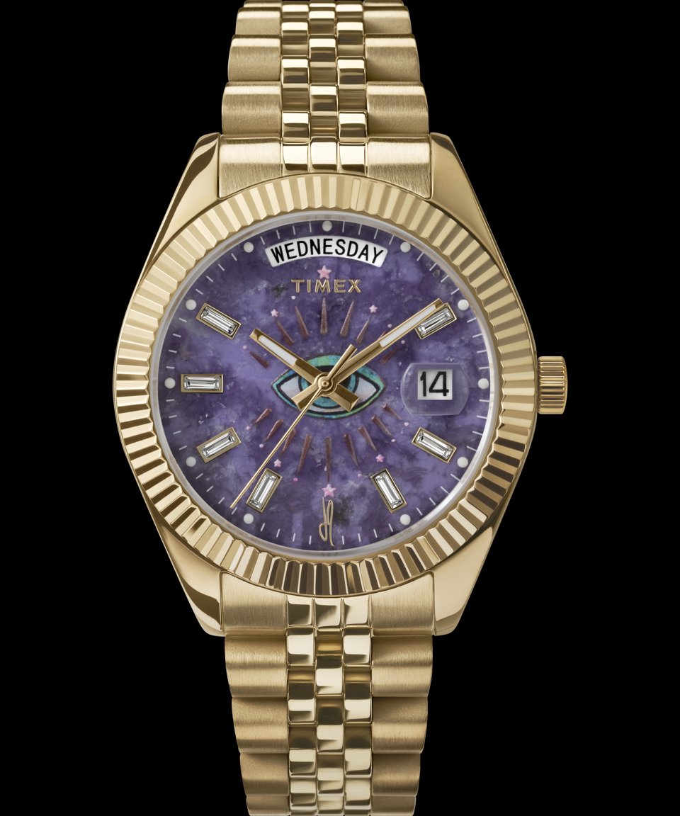 IEI ジュエリーウォッチ 部品取り用 ゴールド シェル文字盤 天然石 IEI