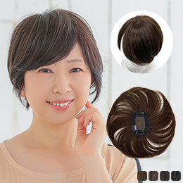 部分ウィッグ/総手植え人毛100％ヘアピース シルクスキン レイヤー