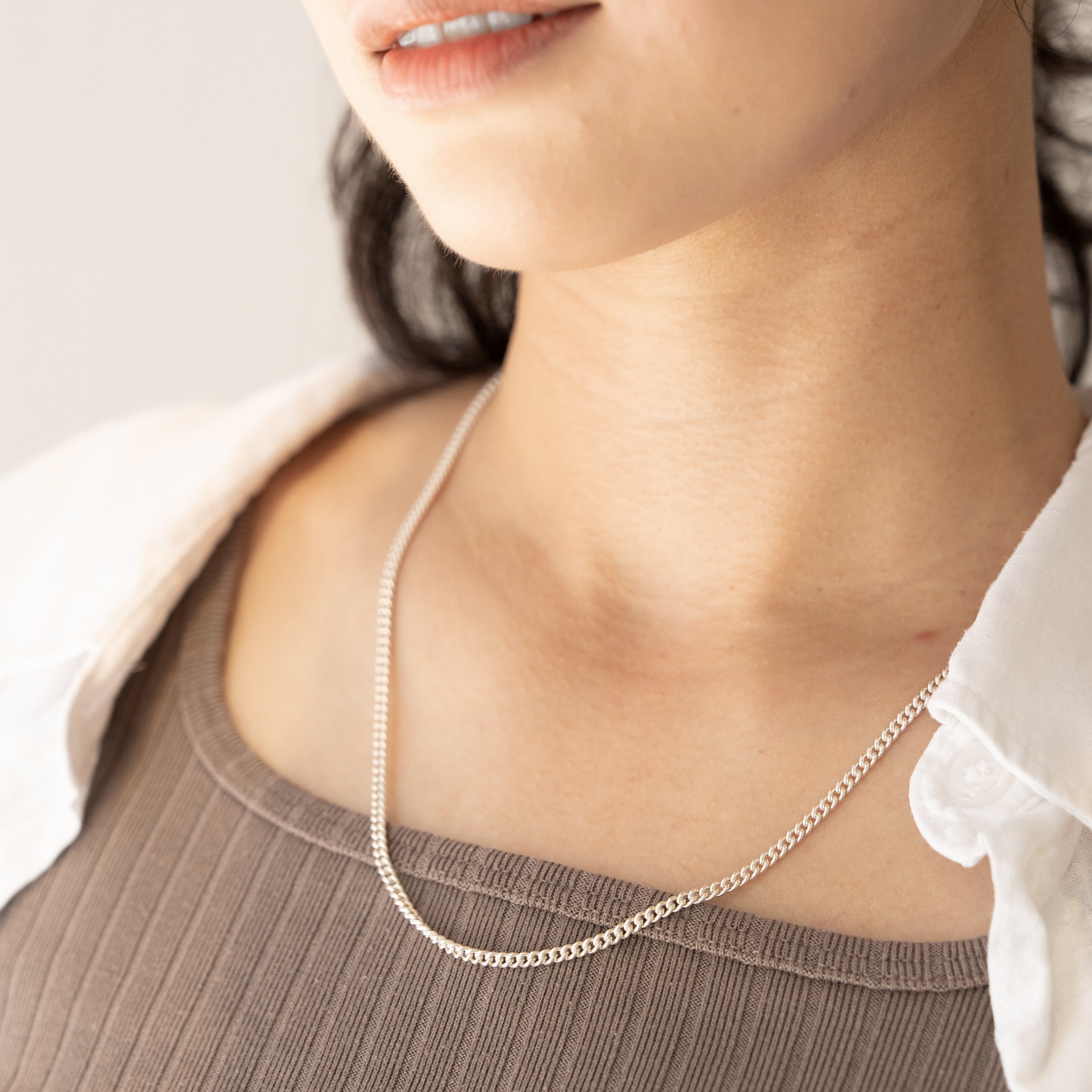 シルバー チェーンネックレス 喜平ネックレス sv925 – AQUA SILVER