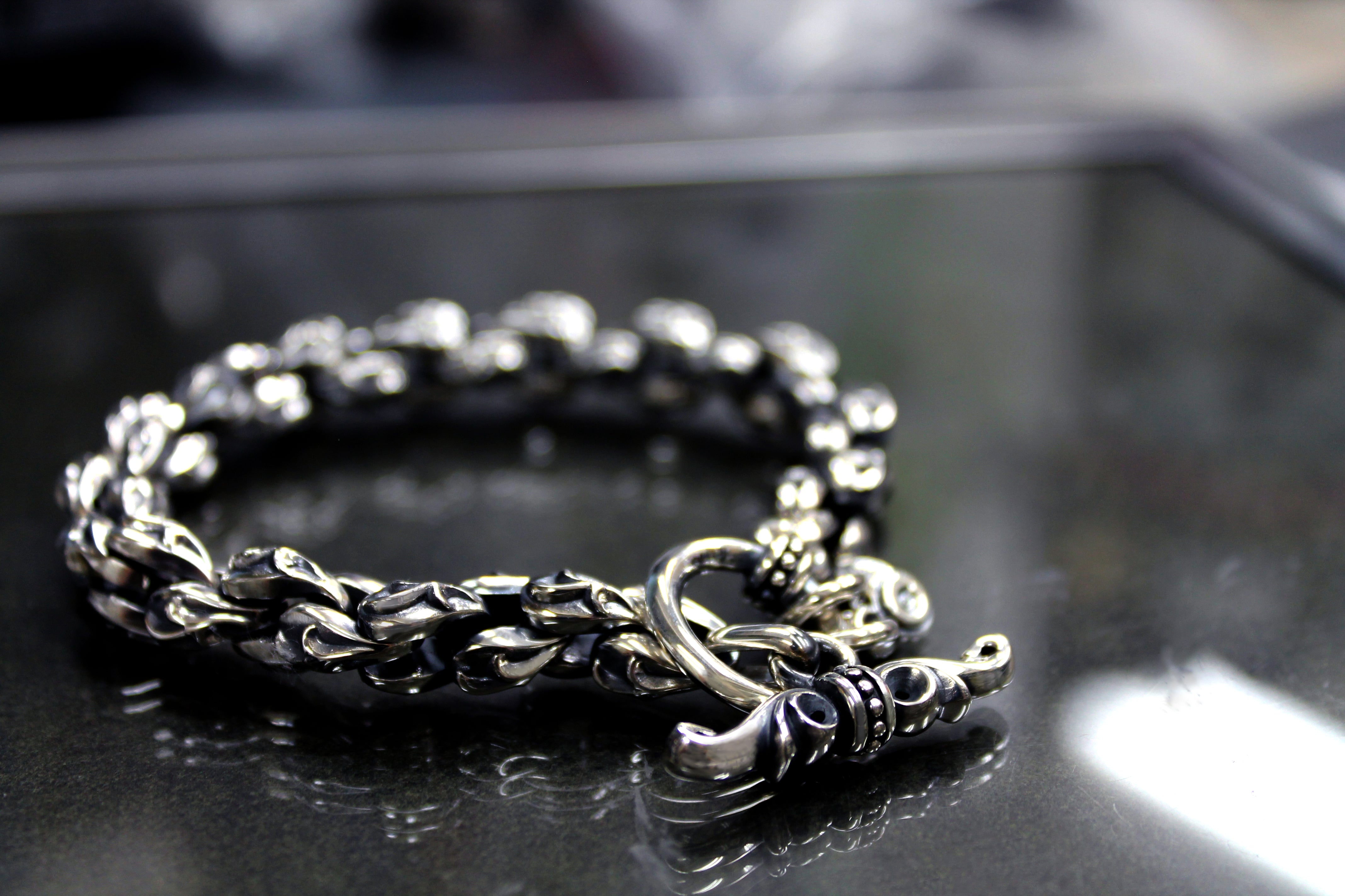 アラベスクブレスレット（FB-003F） – AQUA SILVER