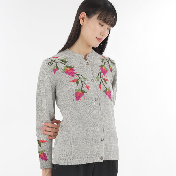 アルパカ フラワーカーディガン｜【アルパカタウン】アルパカ専門の