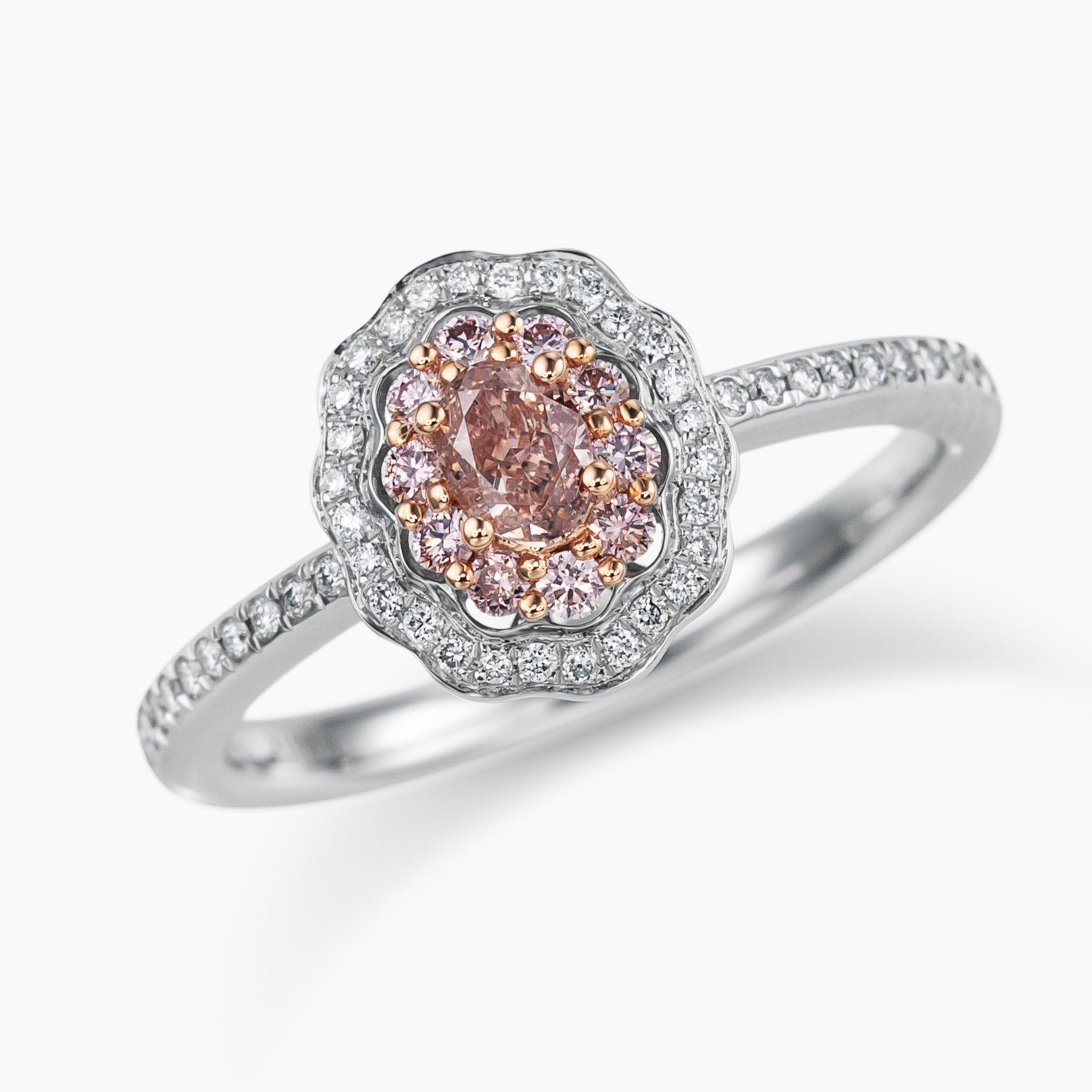 3134-RG / ピンクダイヤモンドリング/オーバル・ピンクハロー– Arte Rouge