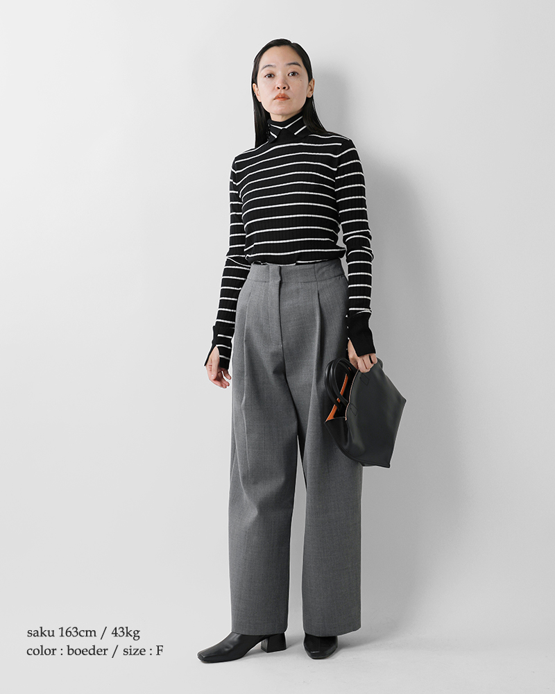 CINOH チノ メリノウール タートルネック ニット プルオーバー