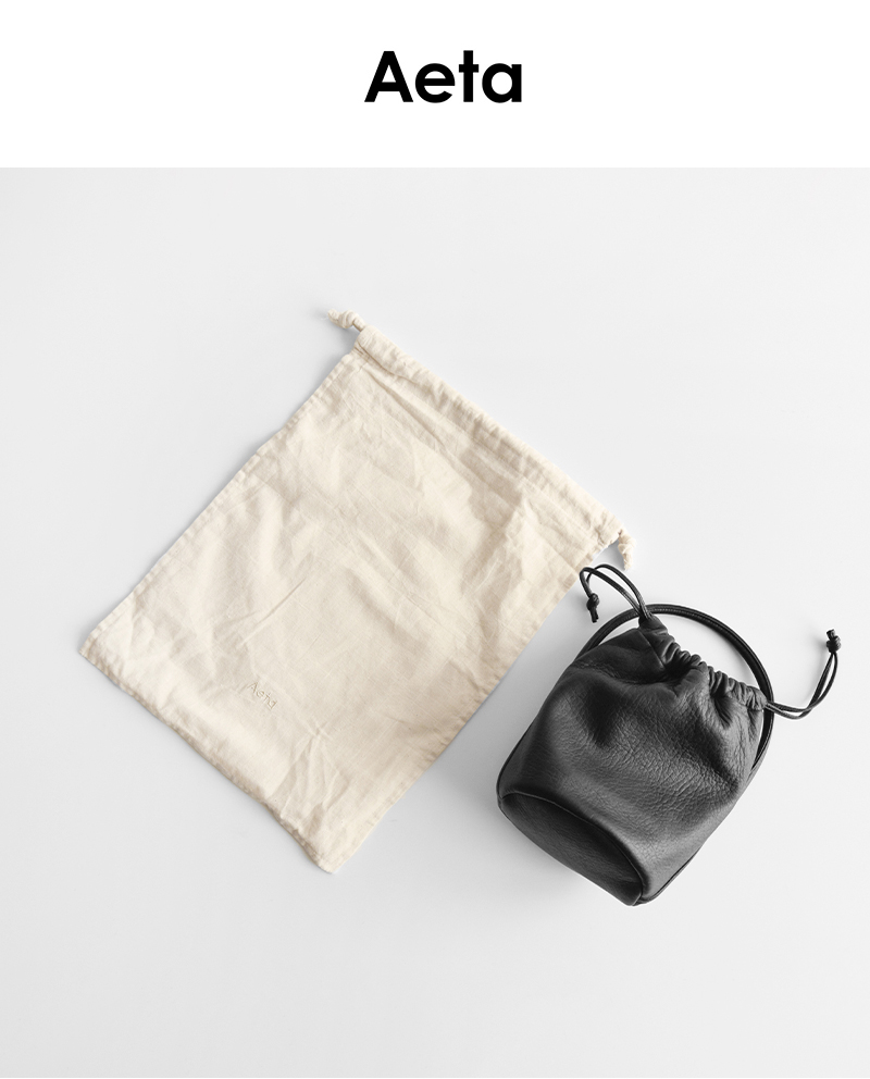 Aeta アエタ ディアレザー ハンドル ポーチ Sサイズ “DEER” da110-kk