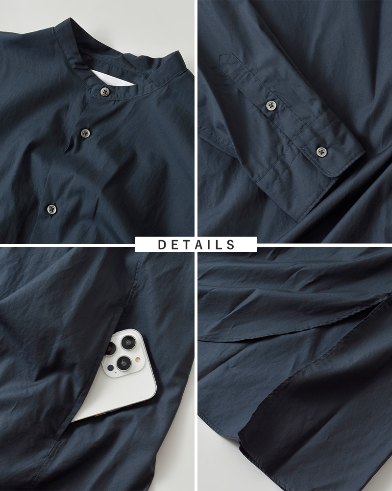 graphpaper グラフペーパー コットン バンドカラー オーバーサイズ