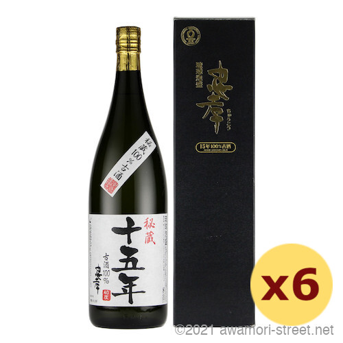 秘蔵十五年 忠孝 40度,1800ml x 6本セット / 忠孝酒造 / 泡盛