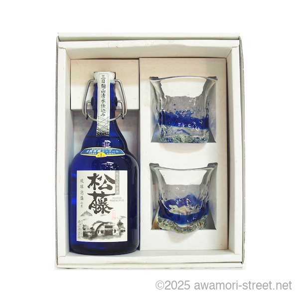 松藤 限定3年古酒グラスセット 43度,500ml / 崎山酒造廠 / 泡盛