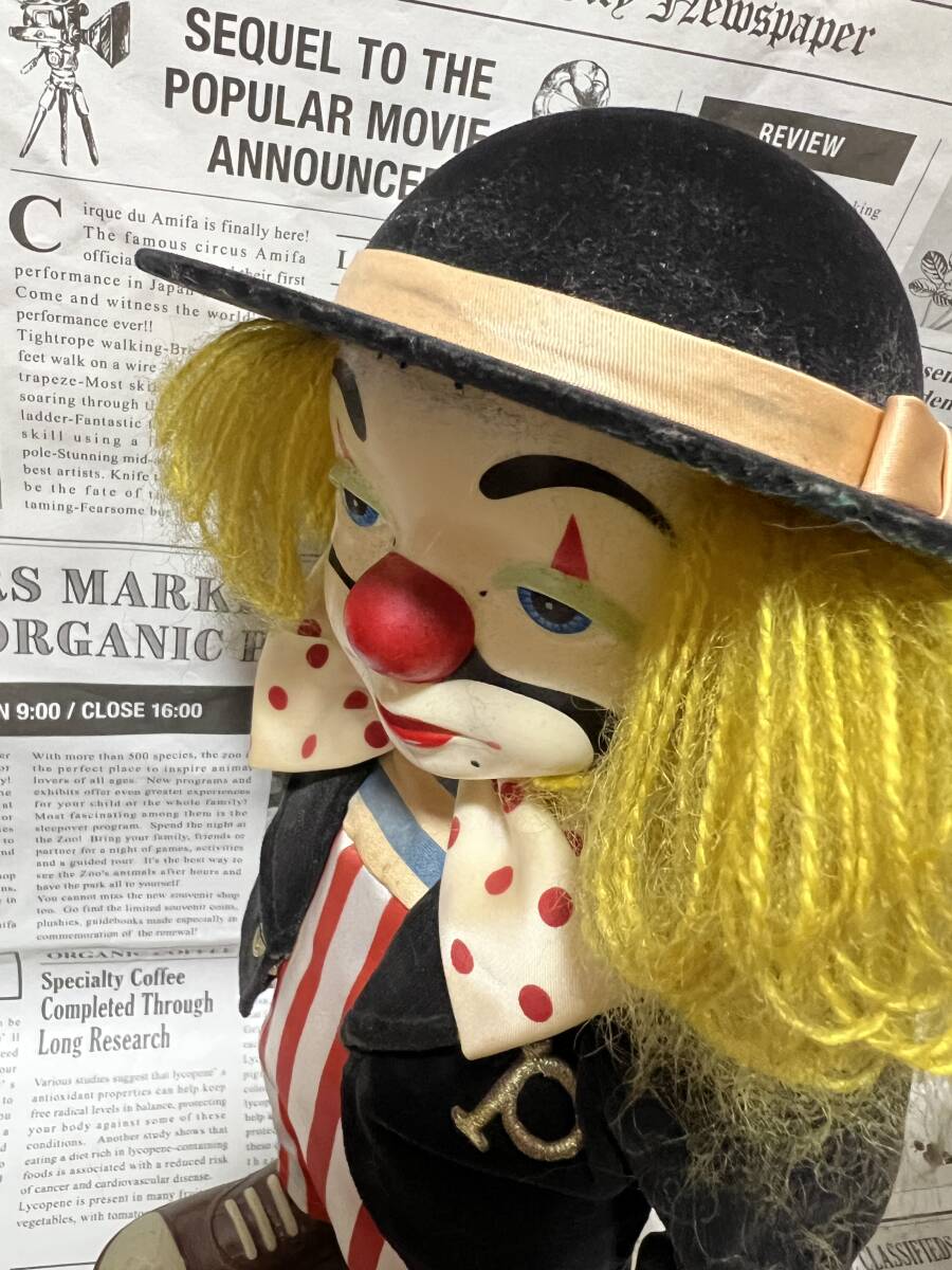 美品・動作確認済】むらいこうじ ピエロ オルゴール人形 昭和レトロ