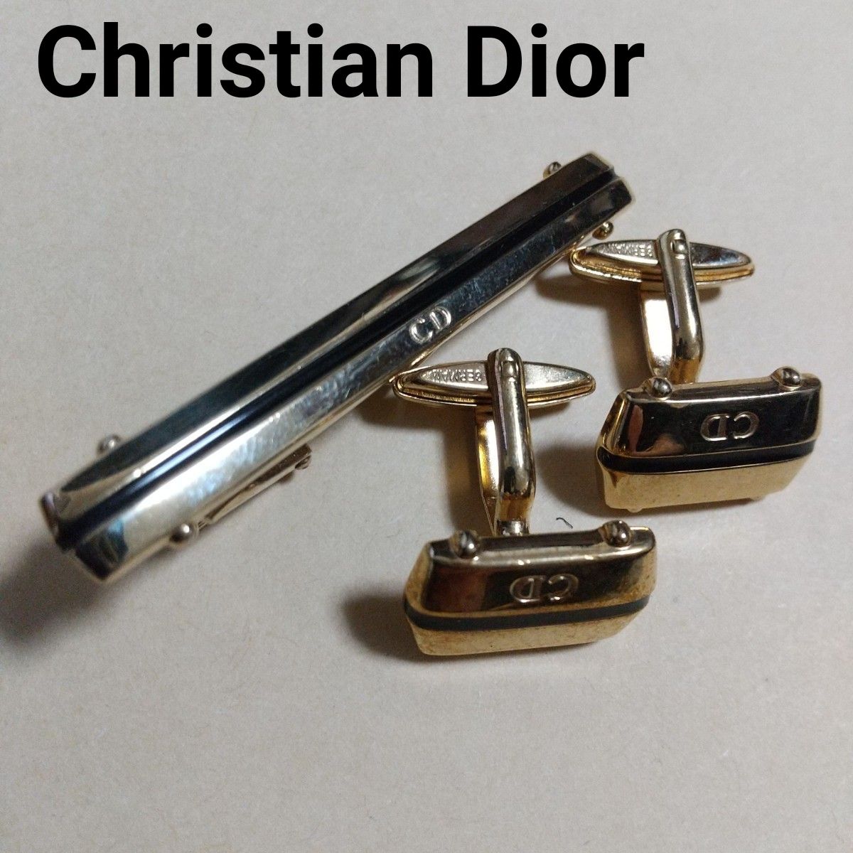 Christian Dior クリスチャンディオール カフス タイピン セット