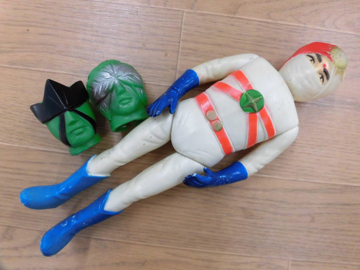 愛の戦士レインボーマン☆1970年代の希少ソフビフィギュア☆高さ約15cm