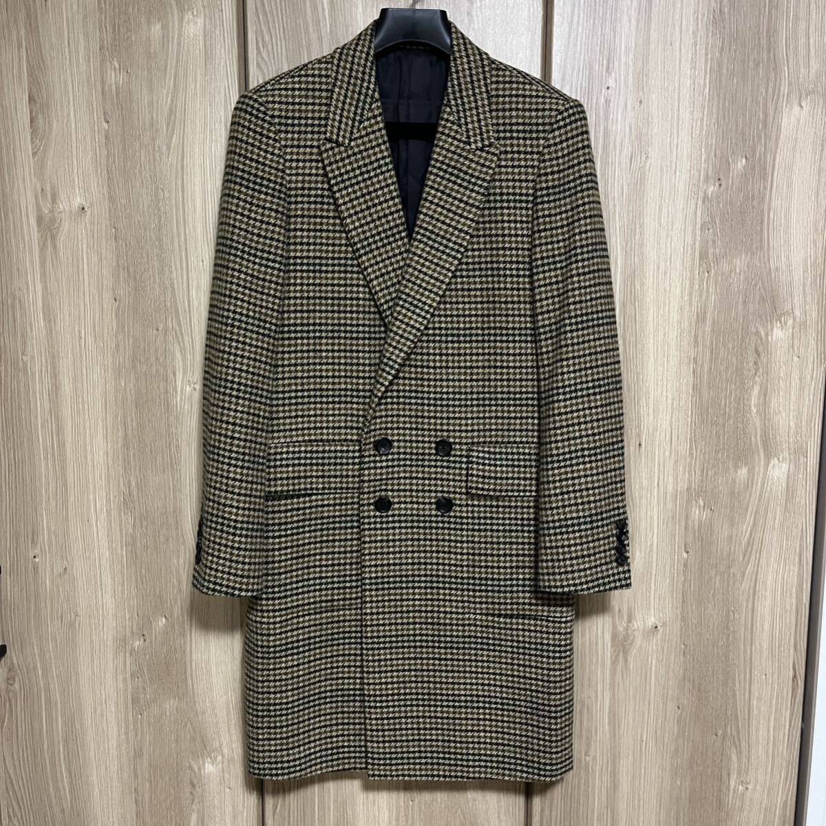 644 paul smith ポールスミス 千鳥柄ダブルブレストコート ハウンド