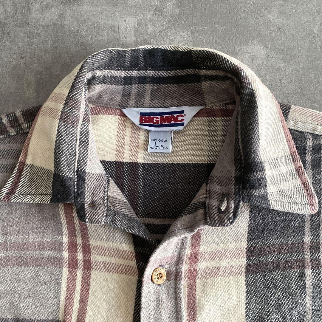 好配色チェック 80s ビンテージ BIG MAC ビッグマック ネルシャツ USA