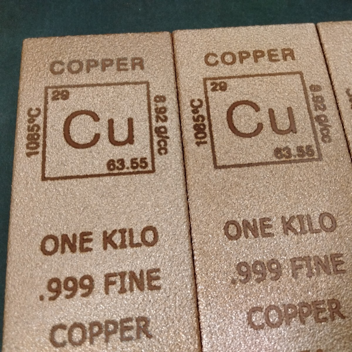 純銅インゴット（純度99 9%）1キロ 銅バー 銅インゴット銅の延べ棒
