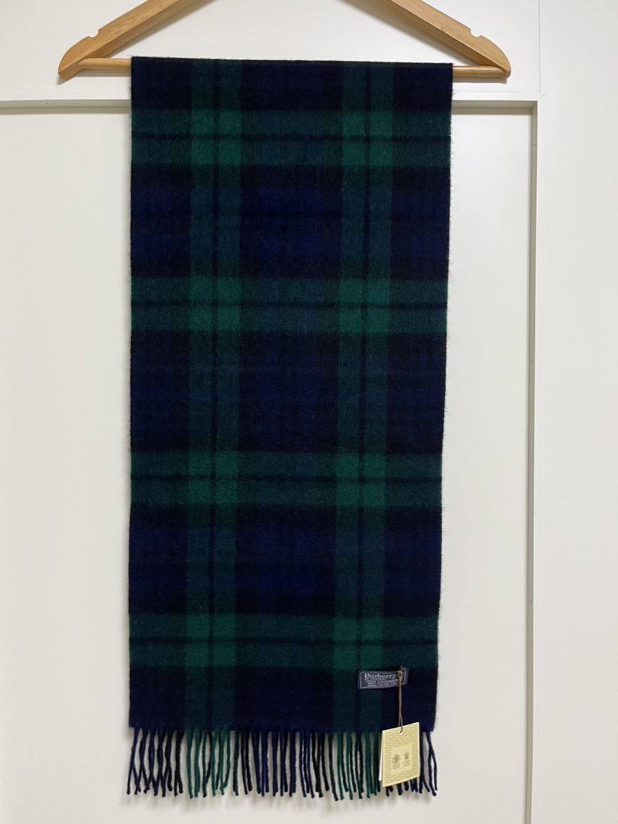 BURBERRY バーバリー マフラー カシミア100％ グリーン系 タグ付き未