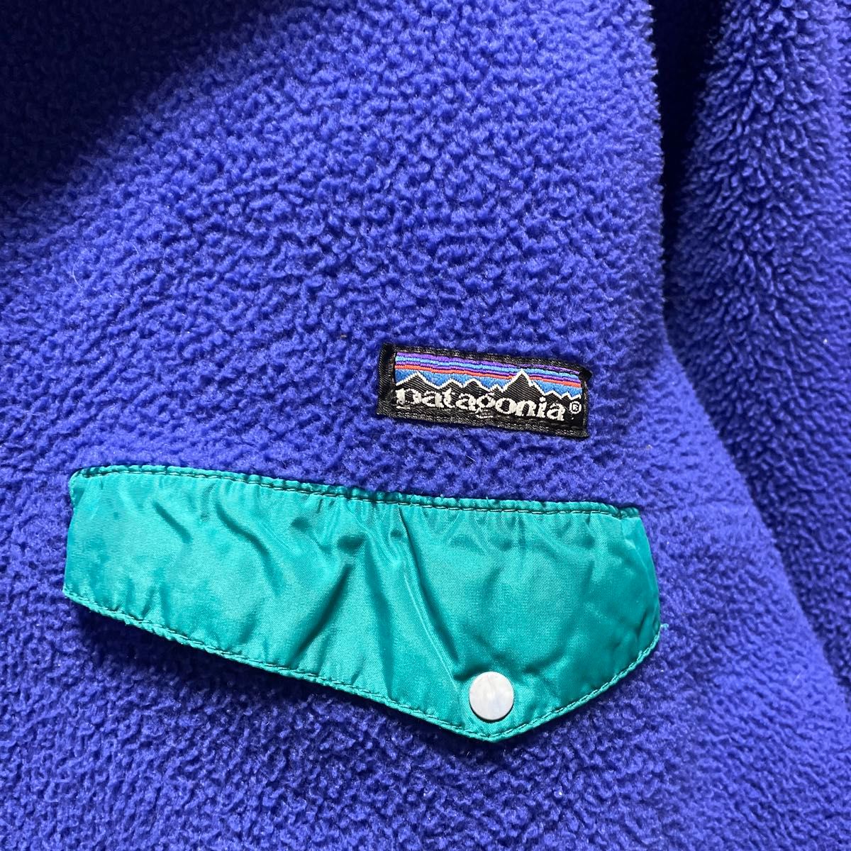 patagonia 90s USA 製 パタゴニア スナップT ブルー フリース Mサイズ
